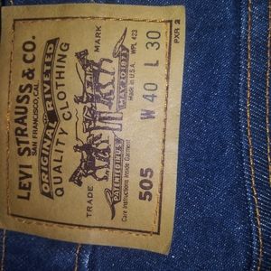 trademark orange tab 505 Levis 40x30
